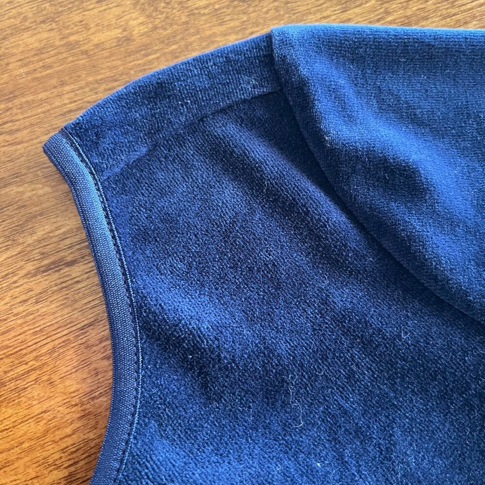 Hanna Andersson navy velour dress 120 - Picture 3 of 5